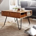 Finebuy table basse de salon 60x60x40cm table canapé bois metal industriel carré Finebuy table basse de salon 60x60x40cm table canapé bois metal industriel carré