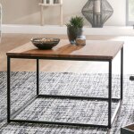 Finebuy table basse de salon 60x60x41cm table canapé bois metal industriel carré Finebuy table basse de salon 60x60x41cm table canapé bois metal industriel carré