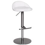 Finebuy tabouret de bar reglable 65 - 90 cm chaise de bar tabouret bistro m�tal [blanc]