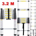 Finether 3. 2m portable multifonctions Échelle simple aluminium télescopique pliable 11 Étapes convient ... Finether 3. 2m portable multifonctions Échelle simple aluminium télescopique pliable 11 Étapes convient ...