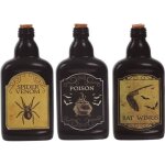 Flacon en verre - guirca - potion sorcellerie - 19 cm - dcor de table halloween