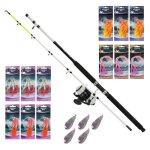 Ensemble de pche - fish - xpro - canne bateau 210 m - moulinet mer - 19 pices - pche en mer