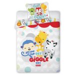 Fisher price giggle parure bb linge de lit housse de couette 135 x 100 cm + taie 40 x 60 cm ide dco ...