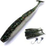Fishing leurres souples shad de 10 cm pour brochet ou tous types de canassiers le pack de 5 leurres de ...