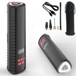 Compresseur air portable fishtec �lectrique lcd 10 bars lampe embouts gonflage pneus v�lo moto voiture ...