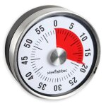 Fishtec - minuteur cuisine mécanique 8x35 cm magnétique inox alarme 60 min grands chiffres Fishtec - minuteur cuisine mécanique 8x35 cm magnétique inox alarme 60 min grands chiffres