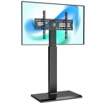 Fitueyes meuble tv au sol avec base en fer pour cran de 32  65 pouces hauteur rglable prise en charge ...