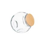 Bocal verre � bonbons couvercle bois 650ml - 5 five simply smart