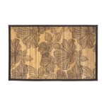 5five - tapis latte bambou 50x80cm black flora noir