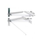 Fixation murale - erard - 800872 - 46 cm - blue clear protect zinc - pour mt de 25 x 50 mm