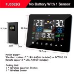 Fj3362g - station mto sans fil thermomtre intrieur extrieur hygromtre avec capteur cran tactile ...
