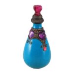 Flacon potion rsine sorcellerie 9x20cm bleu - decors de table halloween