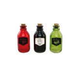 Flacon verre halloween multicolore - decors de table halloween