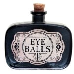 Flacon verre yeux dcomposition 10x2. 5x9. 5cm noir - decors de table halloween