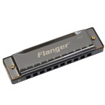 Flanger fh - 01 harmonica blues diatonique standard 10 trous 20 tons avec touche de cas c pour professionnel ...