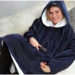 Flannel hoodie couverture chaude robe sweat pull avec des manches Épaisse plaid couverture sweat à capuche ... Flannel hoodie couverture chaude robe sweat pull avec des manches Épaisse plaid couverture sweat à capuche ...