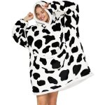 Flannel hoodie couverture sweat  capuche pull polaire femme hommewearable couverture sherpa adulte avec ...