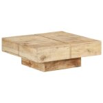 (vente flash) petite table basse - bout de canapé - table dappoint contemporain 80x80x28 cm bois de manguier ... (vente flash) petite table basse - bout de canapé - table dappoint contemporain 80x80x28 cm bois de manguier ...