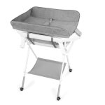 Baignoire pour chien 2 en 1 - flasidu - 3 r�glages - 4 roulettes - avec �tag�re de rangement - plastique ...