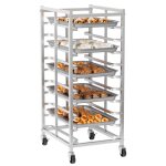 Flasidu chariot � plaques de cuisson en acier inoxydable roues verrouillables pour boulangerie et restauration ...