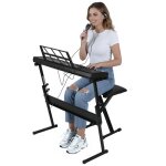 Flasidu clavier musical d�butant 61 touches ensemble complet avec support r�glable tabouret accessoires ...
