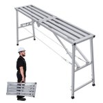 Flasidu �chafaudage - �chelle escabeau et plateforme de travail - tube en fer galvanis� - pieds antid�rapants ...