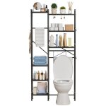 Flasidu etag�re de salle de bain meuble de rangement au - dessus des toilettes wc ou lave - linge avec ...