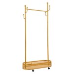 Flasidu portant � v�tements mobile dor� avec roulettes et bac de rangement design moderne pour chambre ...