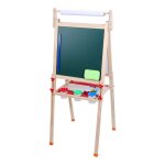 Flasidu tableau � dessin en bois double face pour enfants - tableau enfant - 2 - 12ans - hauteur r�glable ...