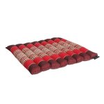 Flat rollable - coussin de yoga et mditation plat et souple - rouge bourgogne - roulable et ajustable ...