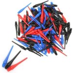 Fl�chettes pointe plastique - pro bout fl�chettes - 100 pi�ces - nylon de haute qualit� - noir / bleu ...