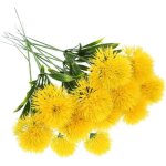 Fleurs artificielles - jaune - lot de 10 - 25 cm - aspect r�aliste - d�coration int�rieure