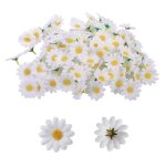 Fleurs artificielles - marguerite - 100 pi�ces - blanches - r�alistes - r�utilisables