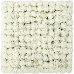 Fleurs artificielles mini roses - holisane - 144 pi�ces - blanc - 25 cm diam�tre - tige flexible 6 cm ...