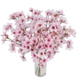 Fleurs artificielles - non spcifi - bouquets de cerisier - 6 bouquets - soie - 40 cm