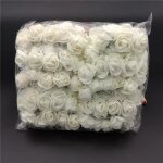Fleurs artificielles - non spcifi - mini mousse rose - 144 pices - 12 bouquets - diamtre 25 cm