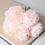 Fleur artificielle pivoine bouquet de fleur artificielle mariage exterieur pour cimetiere decoration ...