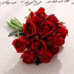 Fleurs artificielles rose bouquet de soie fte de mariage dcor  la maison beaut artificielle rose ...