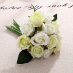 Fleurs artificielles rose bouquet de soie fte de mariage dcor  la maison beaut artificielle rose ...