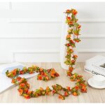 Fleurs artificielles en rotin automne - ecelen - 2. 2m - rose - dcoration pour mariage, maison, htel ...