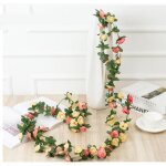 Fleurs artificielles en rotin - ecelen - 2. 2m - dcoration pour mariage maison htel et jardin - rose ...