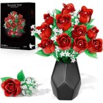 Fleurs briques de construction bouquet de fleurs pour adultes kit de jeu de construction 11 roses artificielle ...