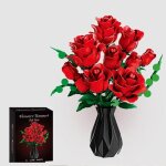 Fleurs construction bouquet - jouet de construction roses fleurs pour adultes collection botanique bloc ...