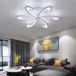 Fleur dessinée acrylique chandelier au plafond plafonier salon intérieur léger salle à manger luminaire ... Fleur dessinée acrylique chandelier au plafond plafonier salon intérieur léger salle à manger luminaire ...