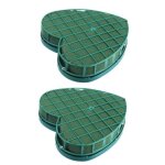 Fleur - plante artificielle - fleur sechee 2pcs blocs de mousse de fleurs en forme de coeur artificiel ...