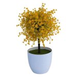 Fleur - plante artificielle - fleur sechee fleur artificielle avec pot de fleurs style - yellow 1