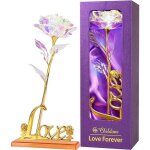 Fleur de simulation - or rose - bouquet anniversaire - cadeau femme - fte des mres - dcoration