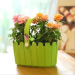 Fleurs suspendus en plastique vert pot fleur en r�sine d�coration de jardinage cr�atif - d�coration murale ...