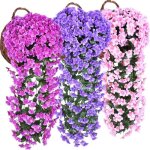 Fleurs violettes artificielle dcoration pour la maison le jardin la fte de mariage dcoration murale ...