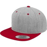 Casquette de baseball - flexfit - homme - gris / rouge - taille unique - 80% polyacryl 20% laine